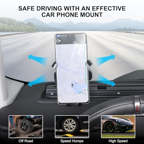 Tumukiw Car Phone Holder Mount Compatible with Ineos Grenadier 2020-2024 Center Console Dashboard Hands Free Multifunctional Track Phone Holder Suitable for 4 to 7 inch Smartphones (Style D)