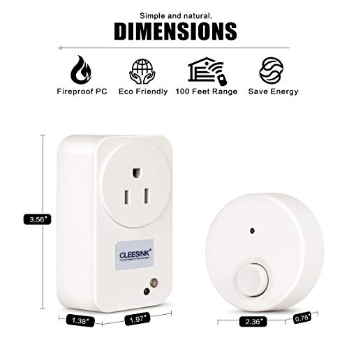 Garbage Disposal Wireless Switch Kit, Self-Powered Portable Remote Control Outlet On Off by CLEESINK - Thumbnail 5