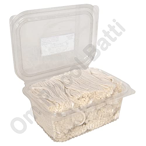Image of Om Phool Batti Long Cotton Wicks for Diya, Lambi Batti for Puja, (Pack of 1, White) (1500)