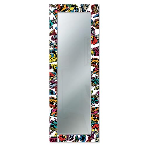 Lupia - Specchio da Parete Moderno, MIRROR FANTASY VOYAGER POP, Cornice Stampata in Legno, Adatto per Ingresso Soggiorno Camera, Decorazioni da Parete, Vetro, 44x127 cm