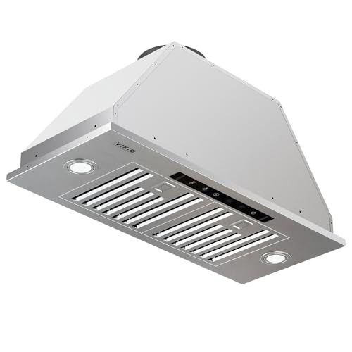 VIKIO HOME Built-in/Insert Range Hood 30 Inch, 980 CFM Hood Vent for Kitchen, Ducted/Ductless Convertible Duct, Stainless Steel Kitchen Vent Hood with Gesture & Touch Control, 2 Baffle Filters by VIKIO HOME - Used condition - US$196.37