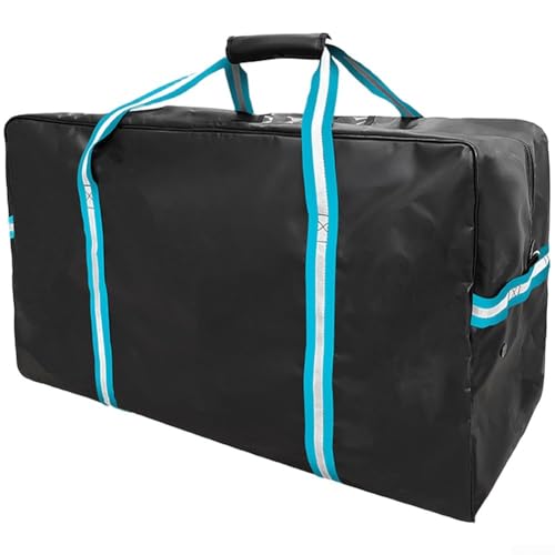 Bolsa de equipo de hockey sobre hielo resistente con malla de PVC impermeable y ventilación para secado de equipos (azul)