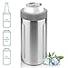 Aokpsrt Refroidisseur de canette isotherme 4 en 1 à double paroi en acier inoxydable pour canettes fines et courtes, bouteilles de bière et gobelet de boisson 355 ml