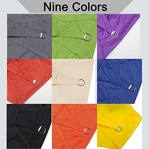 Triangle Sun Shade Sail Patio Canopy, Uv Block Waterproof Polyester Canopy For Patio Awning Garden Backyard Playground Lawn Sand Outdoor Activities (Color : Purple, Size : 11.81 * 11.81 * 11.81Ft) #TOP5