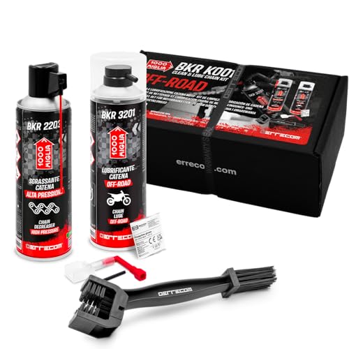 ERRECOM 1000 Miglia Clean&Lube Kit Catena Moto OFF-ROAD include Sgrassante