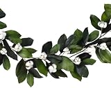 Welcome Logo Flowers Luxurious Magnolia Leaf and...