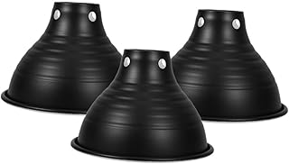TEHAUX 3pcs Reptile Heat Lamp Hood Durable Iron Replacement Insulation Lampshade for Various Enclosures Easy Installation Lamp Shades for Pet Heat Light Cover