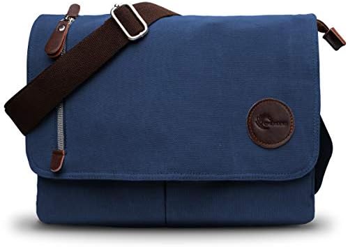 CHEREEKI Messenger Bag, Men's Canvas Shoulder Bag Satchel Bag with Multiple Pockets for Work, School, Traveling and Daily Use (Fits 13.3 inch Laptop)