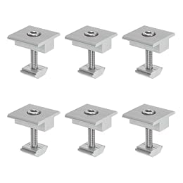 M METERXITY 6-Pack Solar Panel Mount Mid Clamps 30mm t Center Clips Corrosion-free Aluminum Anodized Solar Panel Center Clamp for Roof/Wall/Boat/RVs Solar Panel Mounting Brackets [White]