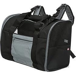 Trixie 2882 Connor - Mochila Transportin Perro Pequeño, Cesta Para Perros Accesorios, Negro, 42 × 29 × 21 cm