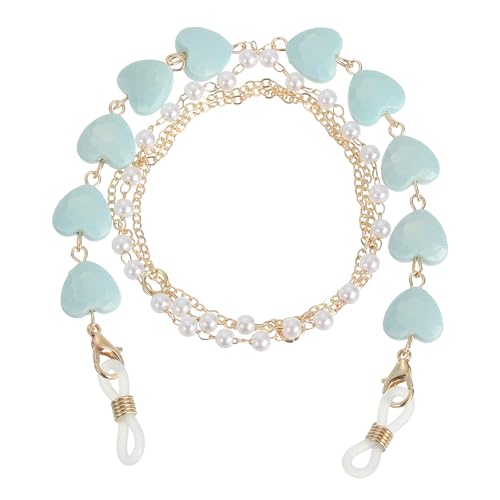Image of uxcell Beads Eyeglass Chain, Pearl Glasses Strap Eyewear Retainer Chain Around Neck Sunglass Holder for Girls Women