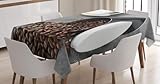 Tizhweqo Mantel Mesa Cuadrada Café, Manteles Antimanchas Granos de Café, 3D Impresión Mantel Impermeable Lavable para Cocina Salón Comedor, 140x140 cm Q/P4254