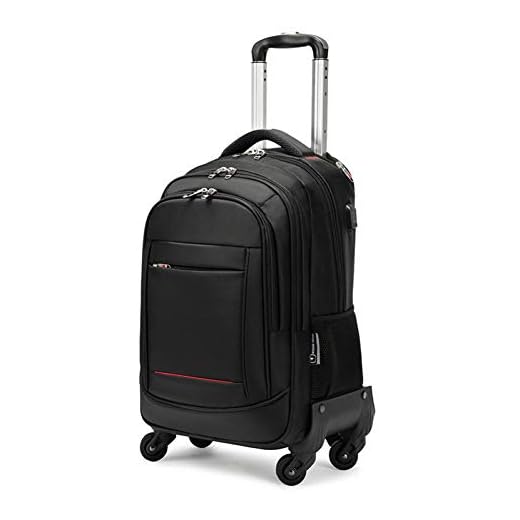 AmzWoc Swiss Army Knife Trolley Bag Universal Wheel Business Travel Trolley Bag Male Multi-Function Trolley Bag 18/22 Inch Black