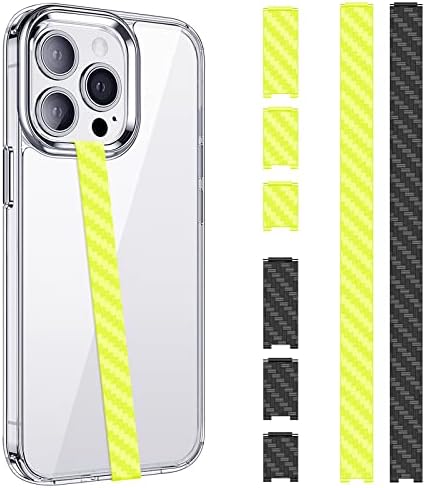 ROCONTRIP Cell Phone Grip Holder, 2 PCS New Upgrade Phone Strap Reusable Texture Finger Holder for Hand with Three Short Strips DIY Combination Fit 4.7"-7.2" Most Smart Phone Case