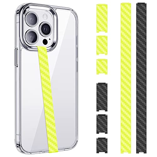 ROCONTRIP Supporto per impugnatura per cellulare, 2 pezzi nuovo cinturino per telefono di aggiornamento riutilizzabile per le dita per mano con tre strisce corte combinazione fai da te adatta per la