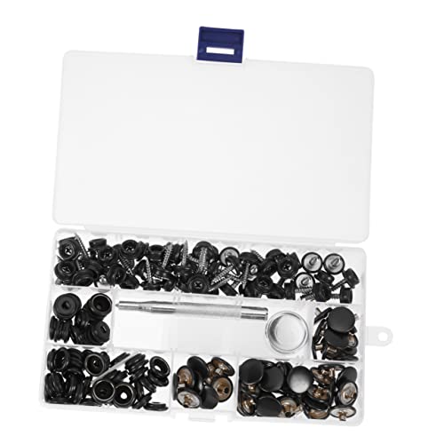 Boutons pression acier inoxydable kit de fixation noir pour bâche bateau et toile tente - 2