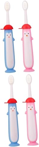 FOMIYES Cepillo de dientes para niños pequeños, cepillo de dientes de viaje, cepillo de dientes para niños, cepillo de dientes ergonómico, cepillo