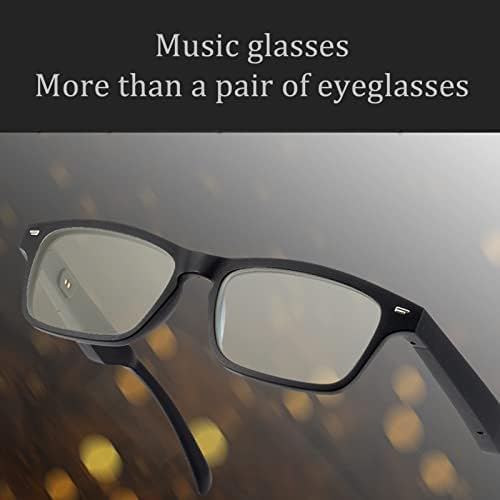 Les-Theresa Smart Glasses Smart Glasses Bluetooth Stereo Waterproof Touch Voice Control Open Ear Wireless Bluetooth Sunglasses Bluetooth Music Glasses For Men Driving Running(Anti Blue Light)