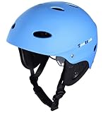 Tontron Classic Wakeboard Kajak Kite Surf Wassersporthelm (Matte Blau, M)