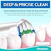 Oral B Compatible Toothbrush Head, Yanaboo Replacement Brush Heads for Most Braun Oral B Electric Toothbrushes of Vitality Pro Smart Genius Series, Precision Clean and Plaque Removal (8 Pack in White) #1