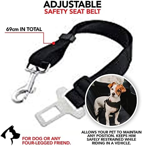 G4GADGET Adjustable Pet Dog Cat Car Safety Seat Belt 69cm in total