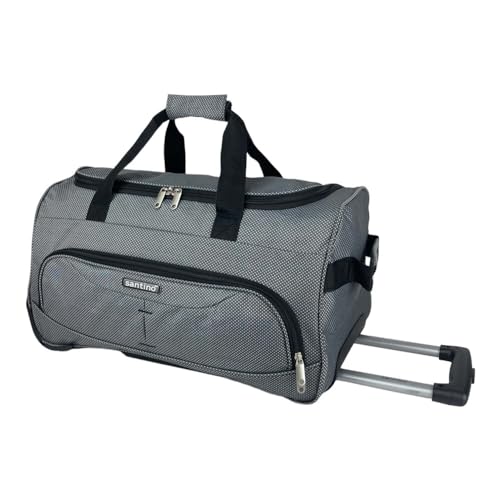 Sacola Bolsa Mala De Viagem Média Rockefeller Center de Poliéster com 2 Rodas fixas e Pés de Apoio R