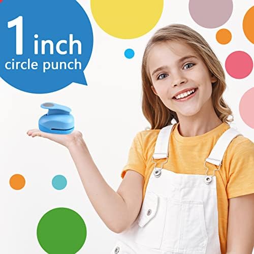 LOONENG 1 Inch Circle Punch, Circle Shape Lever Action Craft Punch, 25mm Round Shape Circle Hole Punch for Paper Crafts, Cardstock, Gift Wrapping, Greeting Cards and Scrapbooks