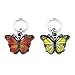 Beautiful Butterflies Knitting Stitch Marker Set with Storage Case | Handmade by Pretty Warm Designs | Cute Metal Enamel Butterfly Ring Charm Markers Fun Unique Knit Accessories Stitch Counter Gift