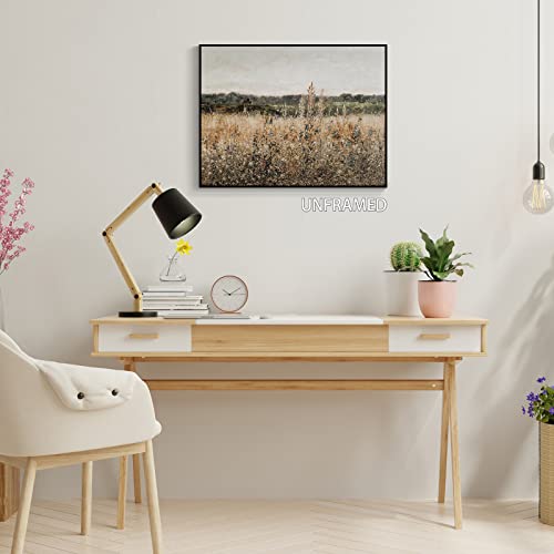 Gzcvba Retro Wildflower Field Landscape Canvas Wall Art Green Woodland Nursery Posters Room Aesthetic Wilderness Nature Botanical Floral Prints Paintings French Country Bedroom Decor 12X16In Unframed #TOP4