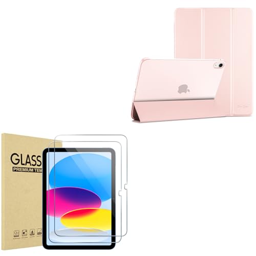ProCase for iPad 10th Generation Case 2022 10.9 Inch Bundle with 2 Pack Screen Protector for iPad 10.9 10th Generation 2022
