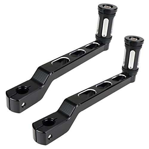 Donpida Motorcycle Heel Toe Gear Shift Lever Gear Pedals Shift Arms Compatible with Harley FL Softail Touring Electra Glide Road King Glide FLHX Street Glide Tri Glide Trikes Shifter Levers (Black) - Thumbnail 2