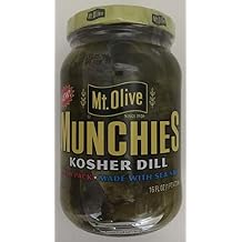 Mt. Olive Munchies Kosher Dill Pickles Made with Sea Salt, Vegan, Gluten Free, 16 oz.