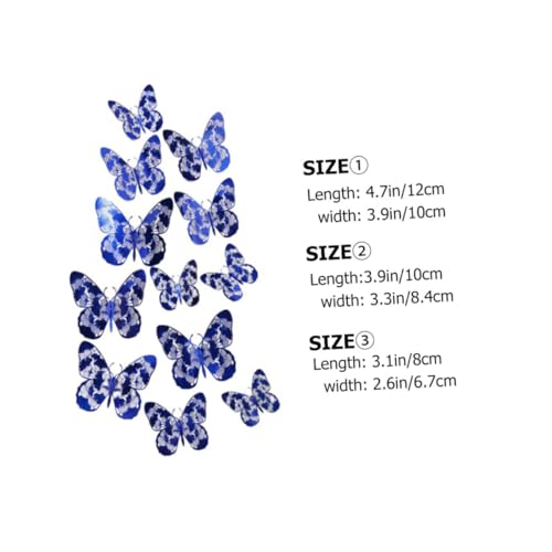 24 adhesivos de mariposa hueca para pared miniatura 2