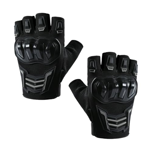 Mitad Guantes - Guantes de Moto,Transpirable Acolchado Guante Motocicleta Accesorio Para Conducir Jardinería Senderismo Escalada Actividades Al Aire Libre