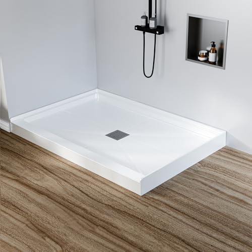 48 x 32 Inch Shower Base with Non-Slip Design, Single