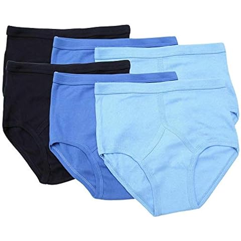 undercover lingerie Mens Cotton Y Fronts 6 Pack Blues 3XL Cover