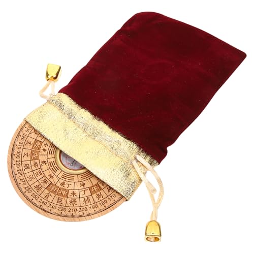 Brújula china de madera Ciieeo Feng Shui Luopan 2 pulg miniatura 1