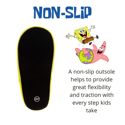 Nickelodeon Spongebob Squarepants Boys Slippers - Plush Lightweight Warm Comfort Soft Aline House Slip On Slippers - Yellow (Size 2-3 Big Kid) #TOP2