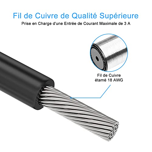 J&D 2 Paquets 6 Pin vers 8 Pin PCI Express (PCIe) Graphique la Vidéo Carte d'alimentation Câble Adaptateur, 10cm – vue 6