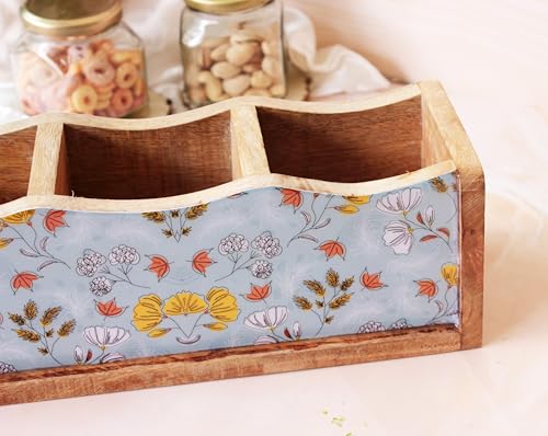 Image of Monstera Hut - Wooden Cutlery Holder |Spoon Stand For Kitchen | Spoon Holder |Utensil Holder for Kitchen Counter | Wooden Storage Organiser (30 *10*10 cm)