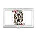 Heart K Playing Cards Pattern Business Card Holder Case Pocket Box Wallet