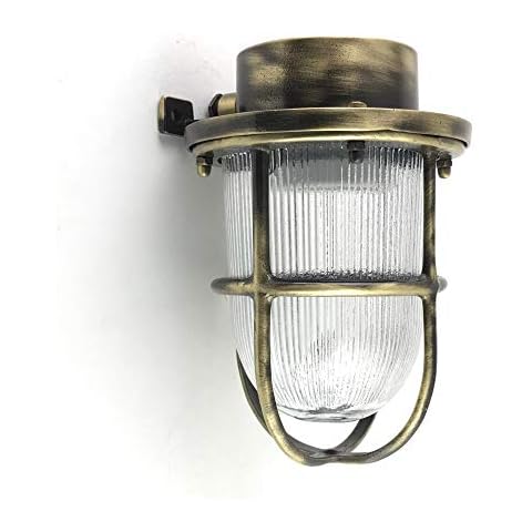 KsH and Co Apollon Brass Oxide Finish Brass Nautical Outdoor Wall Light Cover