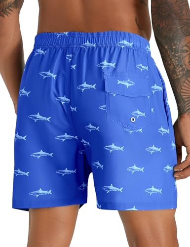 Image of APTRO Men's Swim Trunks with Compression Liner 5 Inch Bathing Suit Beach Swimsuits
