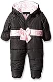 Steve Madden Baby-Girls Newborn Pearlized Pongee Polyfill Puffer Pram with Bow