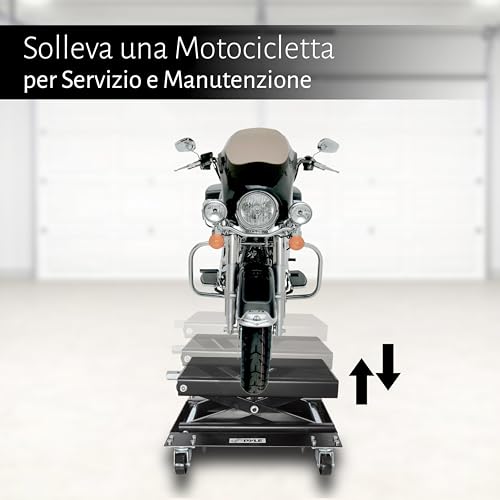 Pyle Sollevatore Moto, Cavalletto Moto In Acciaio Resistente, Capacità 500 Kg, Rivestimento Nero, Ruote Girevoli, Pieghevole E Portatile - 5