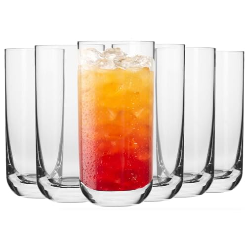 Krosno Vasos de Agua Jugo | Conjunto 6 Piezas | 360 ML | Glamour Collection | Perfectos para Uso en Casa, Restaurante y en Fiestas | Apto para Lavavajillas