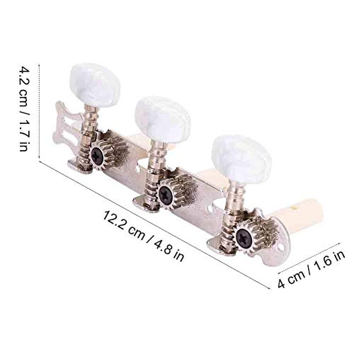 Alomejor Guitar Machine Heads L + R Vintage Keystone Tuning Key Pegs Tuners Set Replacement For Classical Guitar #TOP1