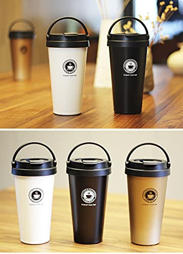 Copo térmico de cerveja com tampa 500ml (Branco)