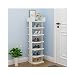 Regał na Buty 6/7-Tiers Stojak na buty Oszczędność Drewniana Organizator Butów Półka Do przechowywania Dla Wejście Korytarz Szafy Salon Stojak na Buty (Color : White, Rozmiar : 113cm(7-tiers))