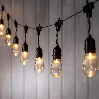 Lights4fun Festoon Party Lights 15 Warm White LED Retro Clear Bulb Battery 4.2m Indoor & Outdoor Use